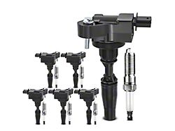 Ignition Coil Set with Iridium Spark Plugs; Black (16-21 3.6L Camaro)