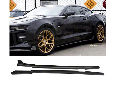 Ikon Style Side Skirts; Unpainted (16-24 Camaro)