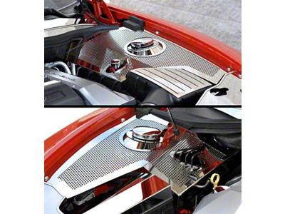 Inner Fender Cover; Perforated; Deluxe 10-Piece; With Fuse Box Cover (10-11 Camaro)