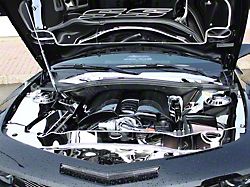 Inner Fender Cover; Polished; Deluxe 10-Piece; With Fuse Box Cover (10-11 Camaro)