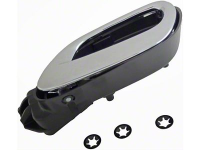 Interior Door Handle; Front Left; Chrome; Plastic (11-15 Camaro)