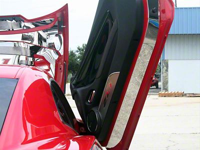 Lambo Door Jamb Trim Kit; Polished (10-15 Camaro)