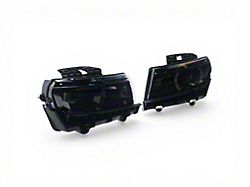 LED DRL Projector Headlights; Black Housing; Clear Lens (14-15 Camaro w/ Factory Halogen Headlights)