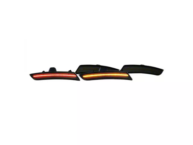 LED Side Marker Lights; Front and Rear; Smoked (16-18 Camaro)