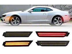 LED Side Markers; Red/Amber; Smoked (10-15 Camaro)