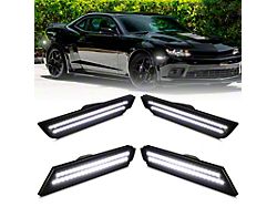 LED Side Markers; White; Smoked (10-15 Camaro)