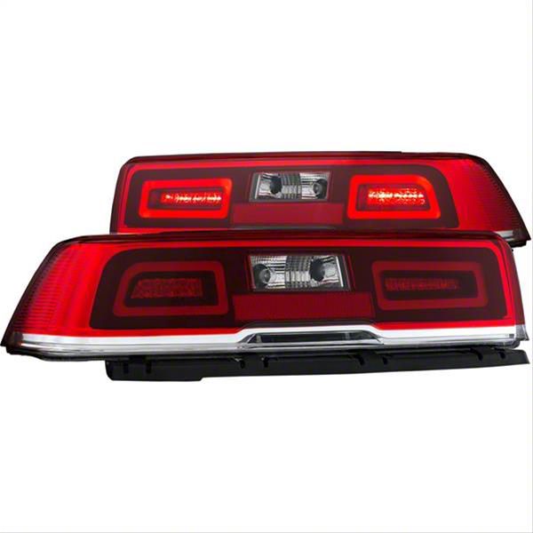 Camaro LED Tail Lights; Black Housing; Red Lens (1415 Camaro w/ Factory Halogen Tail Lights