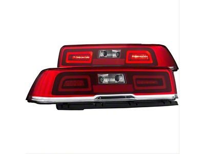 LED Tail Lights; Black Housing; Red Lens (14-15 Camaro w/ Factory Halogen Tail Lights)