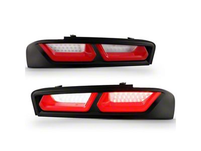 LED Tail Lights; Black Housing; Red Lens (16-18 Camaro)