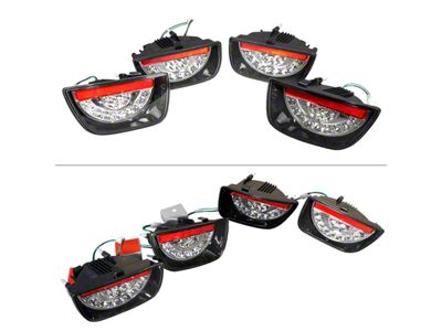 LED Tail Lights; Black Housing; Clear Lens (10-13 Camaro)