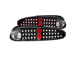 LED Tail Lights; Black Housing; Clear Lens (93-02 Camaro)