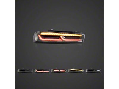 LED Tail Lights; Black Housing; Smoked Lens (16-18 Camaro)