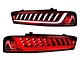 LED Tail Lights with Sequential Turn Signals; Chrome Housing; Red/Clear Lens (16-18 Camaro)