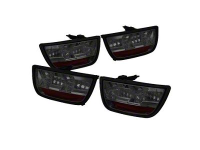 LED Tail Lights; Chrome Housing; Smoked Lens (10-13 Camaro)