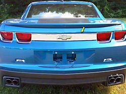 License Bar Above Plate Accent Trim; Stainless Steel (10-13 Camaro)