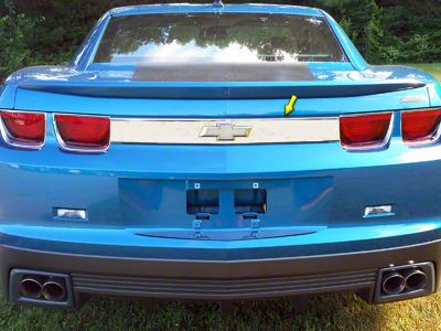 License Bar Above Plate Accent Trim; Stainless Steel (10-13 Camaro)