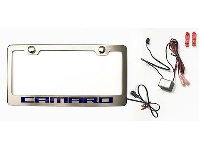 License Plate Frame with Camaro Lettering (Universal; Some Adaptation May Be Required)