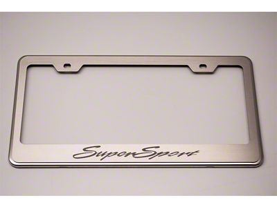 License Plate Frame with Super Sport Etched (Universal; Some Adaptation May Be Required)