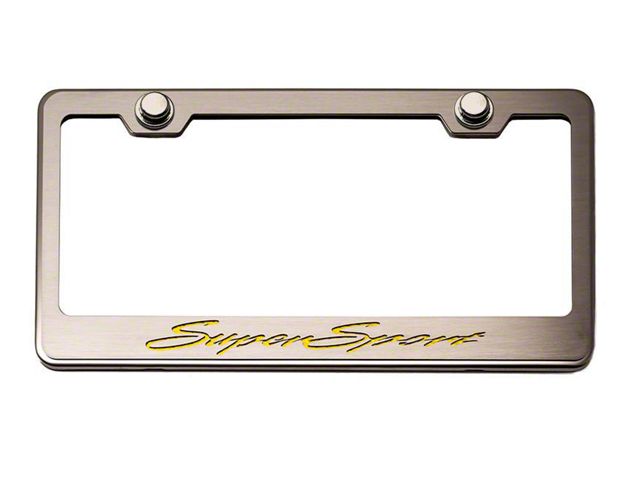 License Plate Frame with Super Sport Lettering (Universal; Some Adaptation May Be Required)