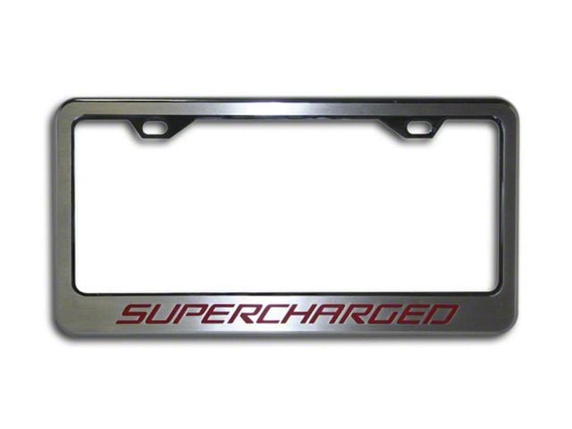 License Plate Frame with Supercharged Lettering (Universal; Some Adaptation May Be Required)