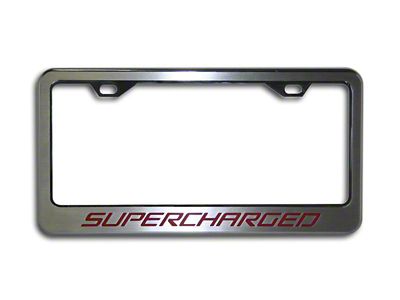 License Plate Frame with Supercharged Lettering (Universal; Some Adaptation May Be Required)