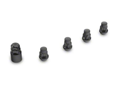 Locks with Key for Black Acorn Lug Nuts; 12mm x 1.5 (93-02 Camaro)
