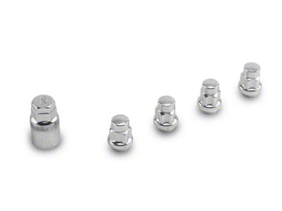 Locks with Key for Chrome Acorn Lug Nuts; 12mm x 1.5 (93-02 Camaro)