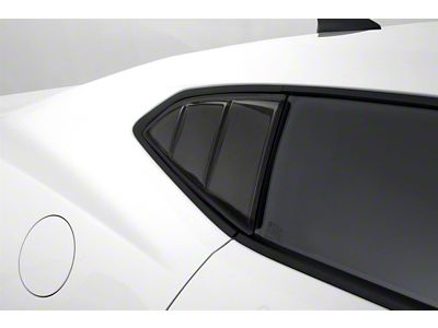 Louvered Quarter Window Covers; Carbon Fiber Look (16-24 Camaro Coupe)