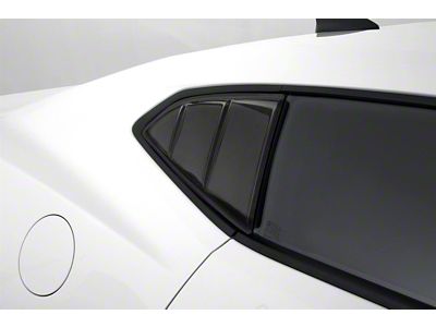 Louvered Quarter Window Covers; Carbon Fiber Look (16-23 Camaro Coupe)