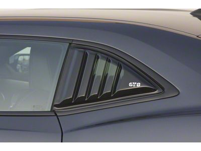 Louvered Quarter Window Covers; Smoked (10-15 Camaro Coupe)