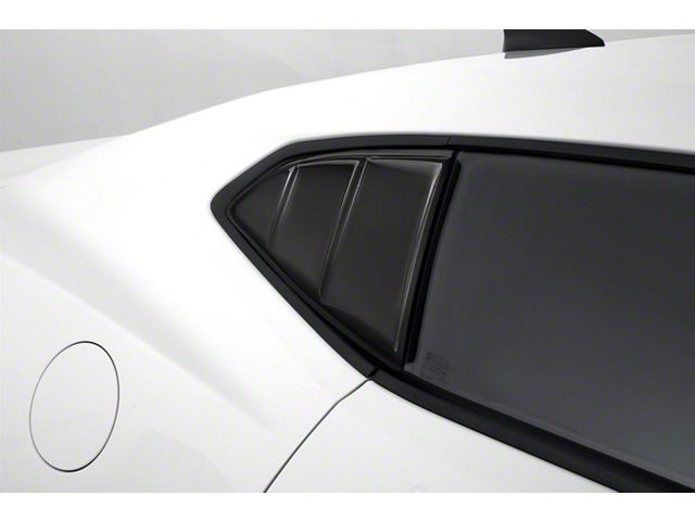 Louvered Quarter Window Covers; Smoked (16-24 Camaro Coupe)