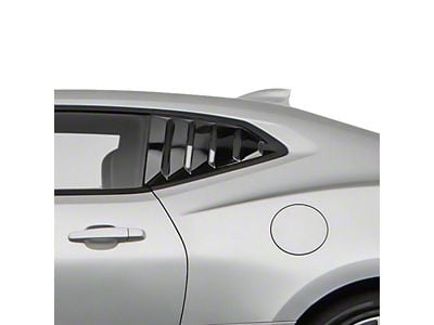 LV Quarter Window Louvers; Matte Black (16-23 Camaro Coupe)