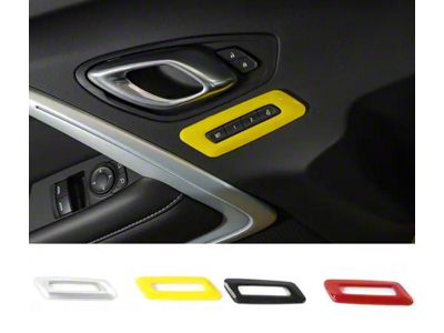 Memory Seat Button Controls Trim; Yellow (16-24 Camaro)