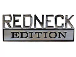Metal Redneck Edition Fender Emblem; Chrome (Universal; Some Adaptation May Be Required)