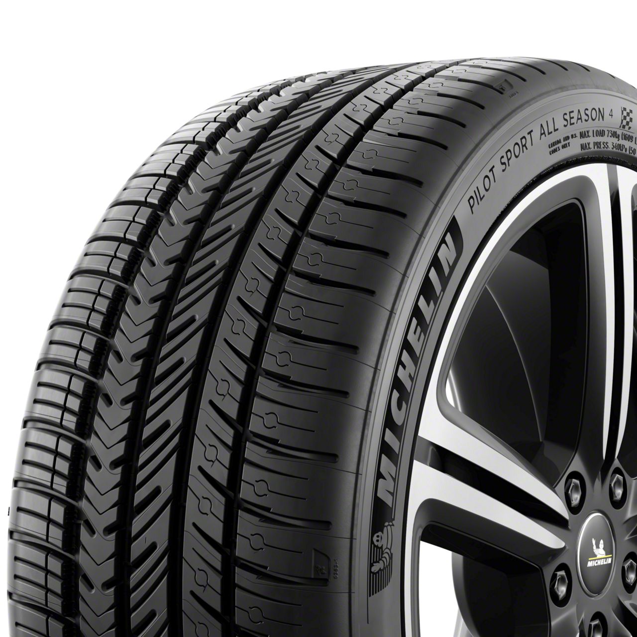 Michelin Camaro Pilot Sport A/S 4 Tire 78364 (275/40R19