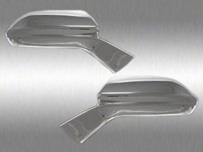 Mirror Covers with Turn Signal Cutout; Chrome (16-24 Camaro)