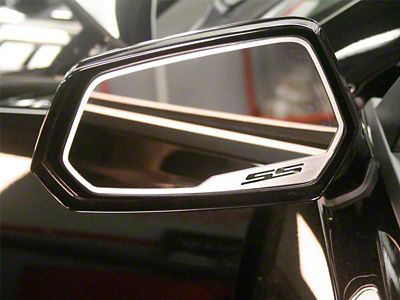 Mirror Trim; Side View; Satin; SS Style; 2-Piece (10-13 Camaro)