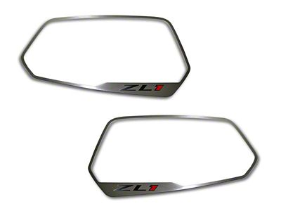 Mirror Trim; Side View; Satin; ZL1 Style; 2-Piece (12-13 Camaro ZL1)