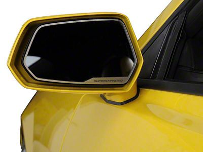 Mirror Trim; Side View; Satin; Supercharged Style; 2-Piece (10-13 Camaro)