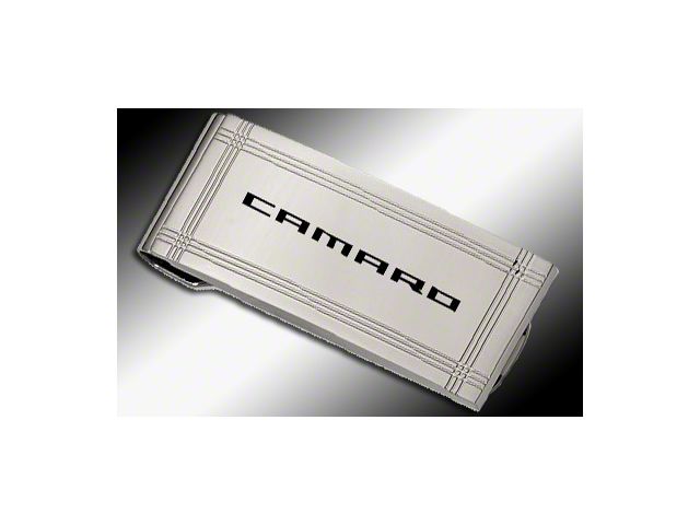 Money Clip with Camaro Logo; Stainless Steel