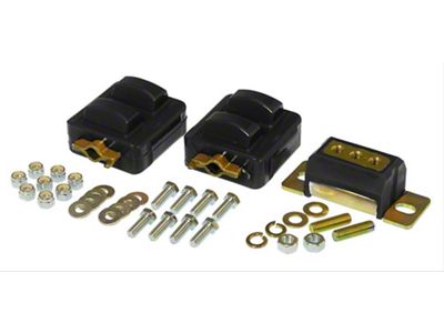 Motor and Transmission Mount Kit; Black (98-02 Camaro)