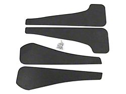 Mud Flaps; Front and Rear; Matte Black Vinyl (16-23 Camaro)