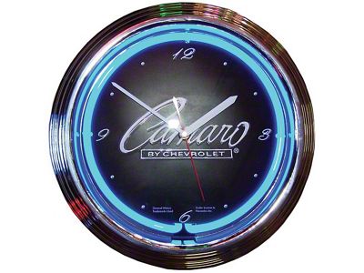 Neon Clock with Camaro By Chevrolet Logo