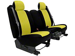 Neosupreme Custom 1st Row Bucket Seat Covers; Yellow/Black (16-24 Camaro w/o Ventilated Seats)