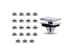 Nylon Rocker Molding Clips; 9mm; 20-Piece (93-24 Camaro)