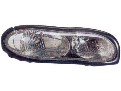 OE Style Headlight; Chrome Housing; Clear Lens; Driver Side (98-02 Camaro)