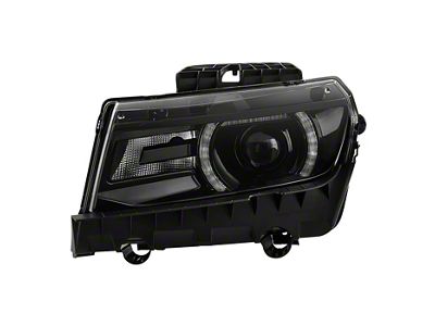 OEM Style Headlight; Black Housing; Clear Lens; Driver Side (14-15 Camaro w/ Factory HID Headlights, Excluding LS, Z/28 & ZL1)