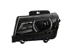 OEM Style Headlight; Black Housing; Clear Lens; Driver Side (14-15 Camaro w/ Factory HID Headlights, Excluding LS, Z/28 & ZL1)