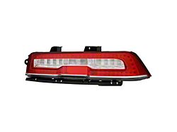 OEM Style LED Tail Light; Chrome Housing; Red/Clear Lens; Driver Side (14-15 Camaro w/ Factory LED Tail Lights)