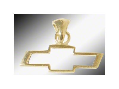 Open Bowtie Emblem Pendant; 14K Gold